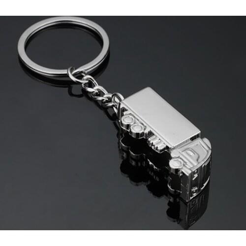 Mini Metal Truck Model Key Ring Keyfob Cute Car Keychain Unisex Creative Gift Interior Accessories Key Rings For Women Men