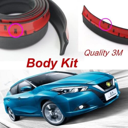 Car Bumper Lip Deflector Lips For Nissan Bluebird / Leaf Front Spoiler Skirt For Auto to Car Tuning View / Body Kit / Strip