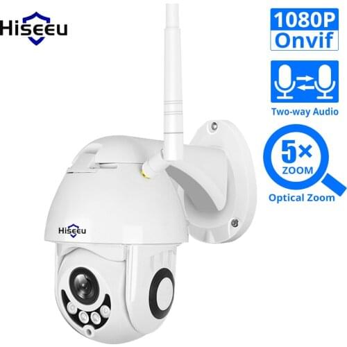 Hiseeu 1080P IP Camera WIFI Wireless Outdoor Night Vision PTZ Home Security Camera Video iCsee WIFI Camera CCTV Surveillance