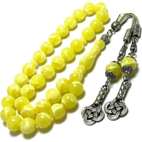 Islamic Tasbih Muslim Rosary Beads 33 Prayer Rosary For Men Bracelet For Men Accessory amber oltu amber stone Handmade Turkey