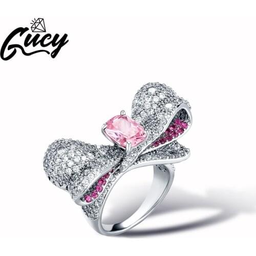 GUCY Hip Hop Butterfly Rings For Men Women Band Ring Fashion Bling Bling Cubic Zirconal Paved Jewelry Drop Shipping