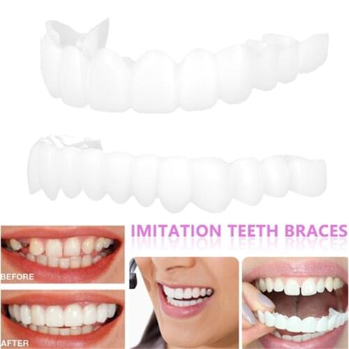 Cosmetic Denture Upper/Lower Teeth Cover Teeth Whitening Braces Simulation Orthodontic Braces Oral Hygiene Tools