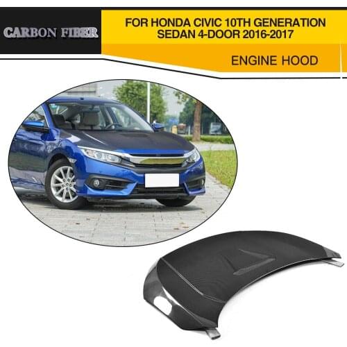 Carbon fiber Car Engine Hood Cover Bonnets for Honda Civic 2016 -2017