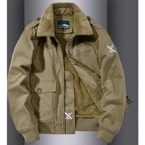 Winter Military Jacket Men Casual Thick Thermal Coat Army Pilot Jackets Air Force Cargo Outwear Fleece Hooded Jacket 4XL Clothes