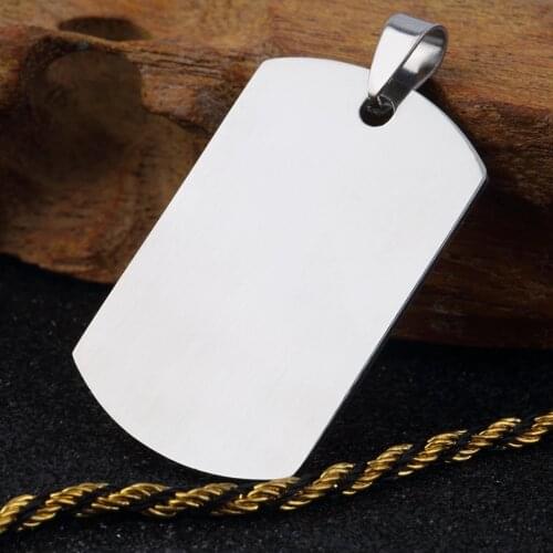 Hot 2021 New unique Designer Mens Military Army Style Stainless Steel Dog Tags Chain Mens Pendant Necklace Jewelry Accessories