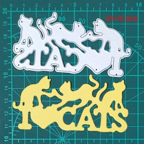 Metal Cutting Dies 3Pcs Cats Border 2020 New Crafts Die Stencil For DIY Scrapbooking Paper Cards Embossing Die template