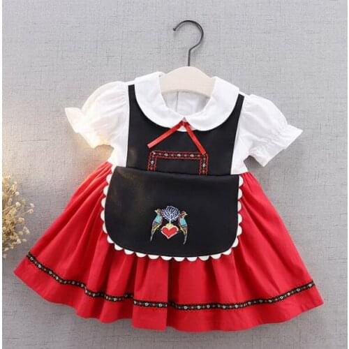 Cartoon Baby Girl Cosplay Dress 2020 Summer New Cotton Princess Dress Festival costume Kids Clothes 2-7Y E20203