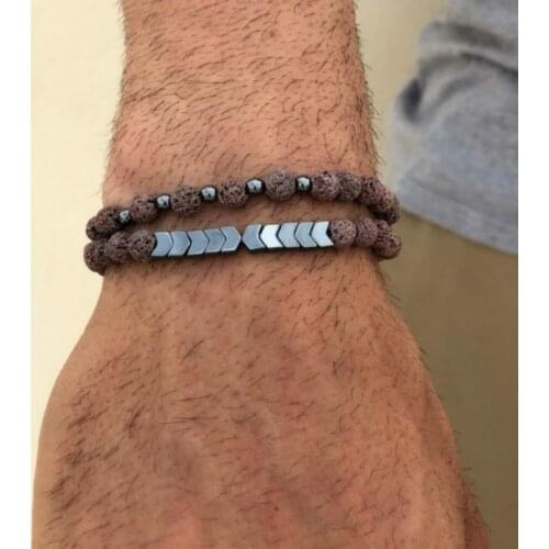 Mens Gift, Mens Bracelet Lava Bracelet Beaded Bracelet Lava Stone Bracelet