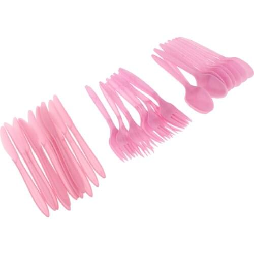 Pack of 36 Plastic Knives Forks Spoons Wedding Birthday Party Disposable Tableware