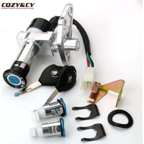 Scooter GY6 Key Switch Lock Set For Znen Classic Venice ZN150T-E ZN150T-20 ZN150T-18 150cc
