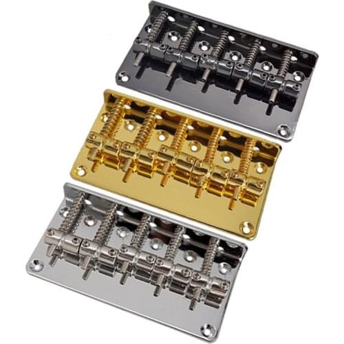 A set Vintage Top Load 5 String Saddle Bridge for 5 String Electric guitar accessories parts Bass Chrome Black Gold for choose