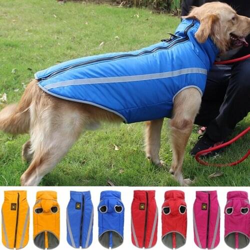 Autumn Winter Fleece Dog Clothes Reflective Puppy Clothing Vest Comfortable Warm Pet Jacket Dogs Coat For Medium Large Dogs