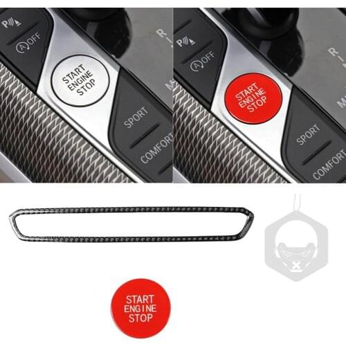 Start Stop Switch Carbon Fiber Modification Durable Accurate Dimension Start Stop Switch Volume Key Decoration for BMW G20 G05