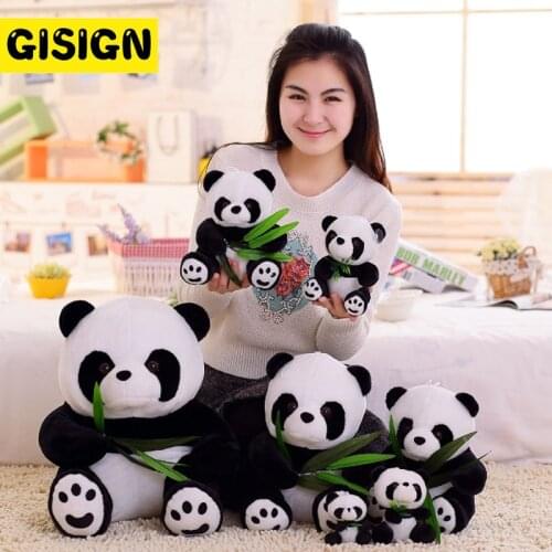 9-20cm Cute Panda Plush Stuffed Toy Hug Bamboo Bear Pillow Cartoon Animal Pendant Birthday Christmas Baby Funny Doll Kids Gift
