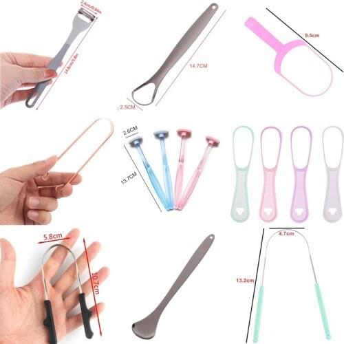 Useful Tongue Scraper Oral Hygiene Care Brush Keep Fresh Breath Maker Cleaning Tongue Manual Toothbrush