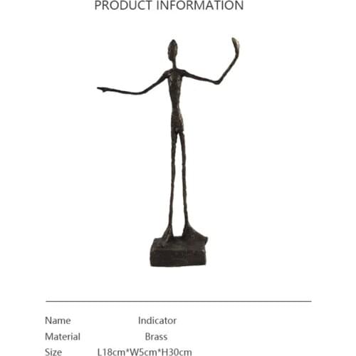 Hot Famous Figure Handmade Crafts Brass Character Statue Indicator Abstract Sculpture Home Decoration Office Furnishings decor