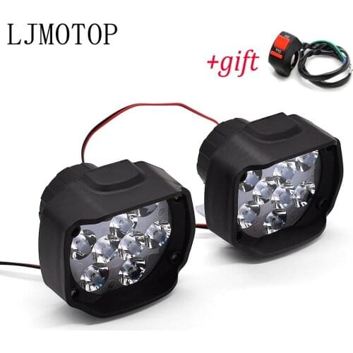 Hot Motorcycle Led Lamps Waterproof Fog Spot Headlight 10W With Switch For Yamaha XSR 700 900 TDM 900 YBR 125 YZF R15 XT660