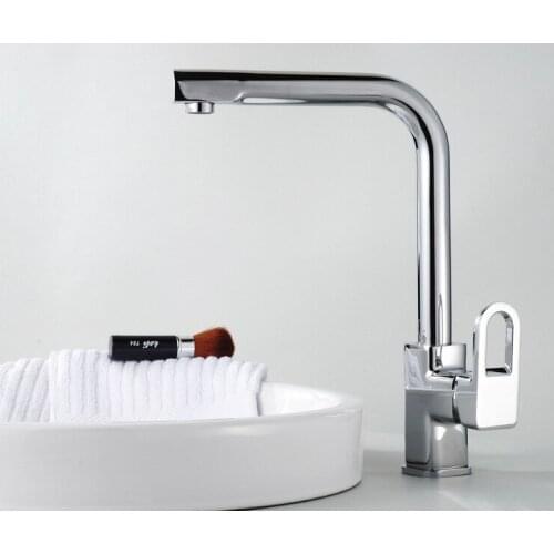 Kitchen basin Swivel Sink Mixer Tap Faucet Polished Chrome Brass faucets single handle basin accessories