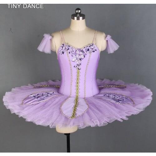 Pre-professional Ballet Dance Tutu Solo Performance Costume Ballerina Dress Lilac Pancake Tutus Platter Tutu Costumes BLL137