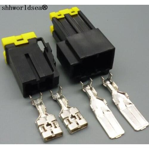Shhworldsea 2pin 9.5mm auto electric plug wiring harness connector Electrical Large Heavy Current Plug 7122-4123-30 7123-4123-30