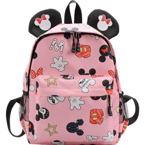 Disney Mickey Minnie Cartoon Backpack Kids Toddler School Bags Kindergarten Preschool Bag 2-6 Years Old Schoolbag for boys girls