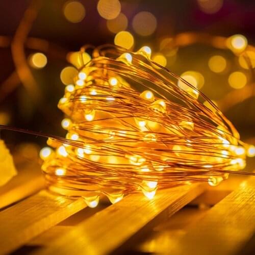 LED String Lights 10m with100LEDs Waterproof Decorative Lights for Bedroom, Patio, Parties (Copper Wire Lights, Warm White, RGB)