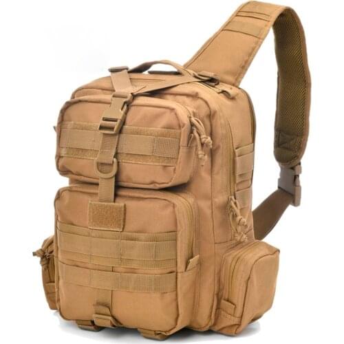 Tactical Sling Bag Pack Military Rover Shoulder Sling Backpack Molle Assault Range Bag Everyday Carry Bag Day Pack with USA Flag