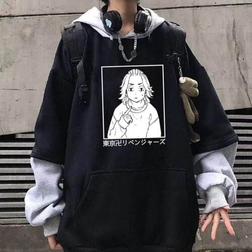 Anime Tokyo Revengers Manjiro Sano Hoodies Harajuku Casual Streetwear Graphic Sweatshirts Roupas Masculinas