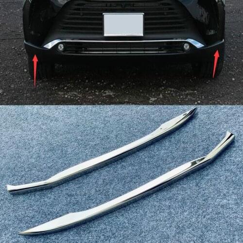 Car Front Rear Bumper Corner Cover Trim Anti-rub Lip Molding Cover Fram Accessories For Toyota Harrier Venza XU80 2020 2021
