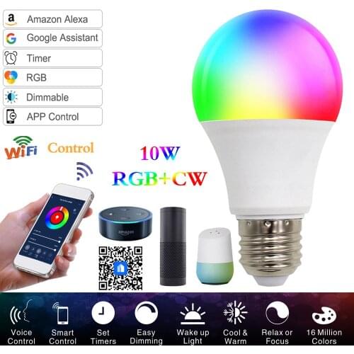 Z30 15W WiFi Smart Light Bulb B22 E27 Siri Voice Control Alexa Google Assistant LED Bulb Indoor Lighting Neon Changing Lamp