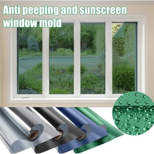 Stained Heat Insulation Window Glass Films Privacy Transparent High Heat Rejection UV Cut Static Cling Door Stickers Home Decor