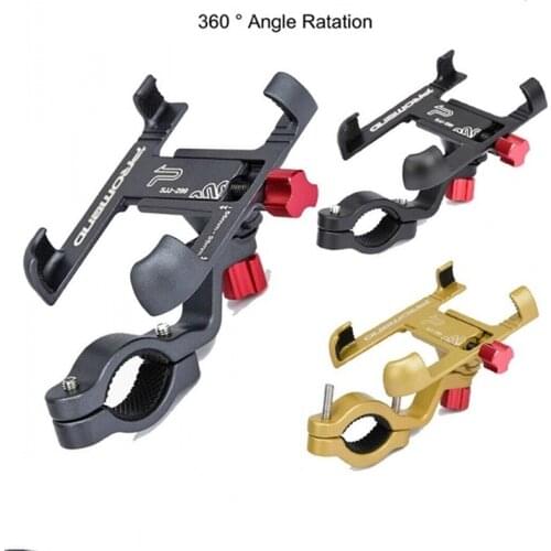 360 Rotatable Bike Mobile Phone Holder Aluminum Adjustable Bicycle Holder Non-slip MTB Phone Mount Stand Cycling Bracket