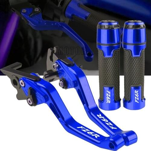 Motorcycle Brake Clutch Lever Extendable Handle Grips Handlebar For Yamaha FZ6R 2009 2010 2011 2012 2013 2014 2015 2016 2017
