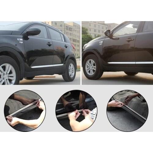 Higher star stainless steel 4pcs car Side Door body protection bar, decoration trim for Kia Sportage 2011-2016