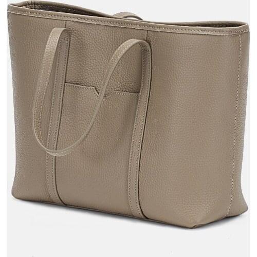 OUSSON Hot Sale Women Fashion Leisure Large Capacity Shoulder Bag Ladies Soft Leather Commuter Tote Bag