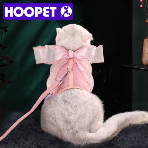 HOOPET Cat Dog Adjustable Harness Vest Walking Lead Leash For Puppy Dogs Collar Harness For Small Medium Dog Cat Pet