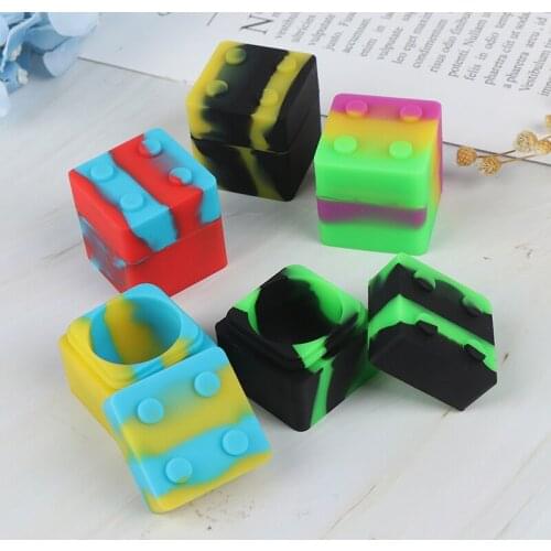 1pc 9ml Silicone Food Grade Container Storage Box For Oil Wax Jar Dab Random Color