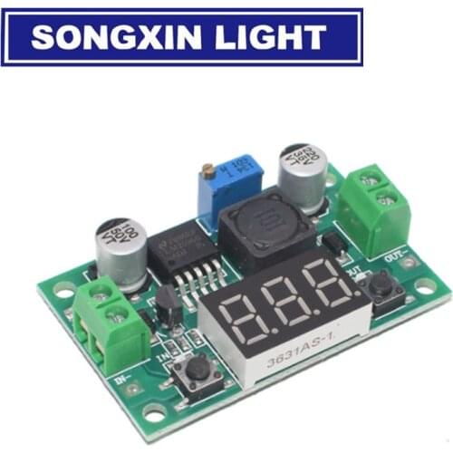 1pcs LM2596 DC 4.0~40 to 1.3-37V Adjustable Step-Down Power Module + LED Voltmeter DC/DC