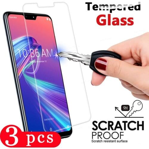 3Pcs 9H phone screen protector for Asus Zenfone Max Pro M1 ZB601KL ZB602KL M2 ZB631KL tempered glass protective film on glass
