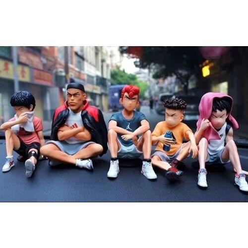 5pcs/set Japan Anime SLAM DUNK Rukawa Kaede Hanamichi Sakuragi Fashion Style Figure Model Toys