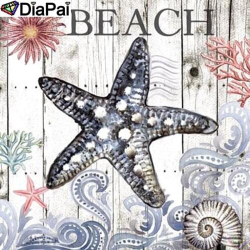 DiaPai Diamond Painting 5D DIY 100% Full Square/Round Drill "Starfish text view" Diamond Embroidery Cross Stitch 3D Decor A24949