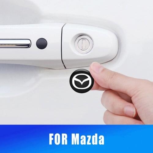 For Mazda 2 3 6 Demio CX3 CX-5 CX5 CX 5 CX7 CX9 MX5 Axela ATENZA 2017 2018 2019 4pcs/set 20mm Car Door Keyhole Stickers Label