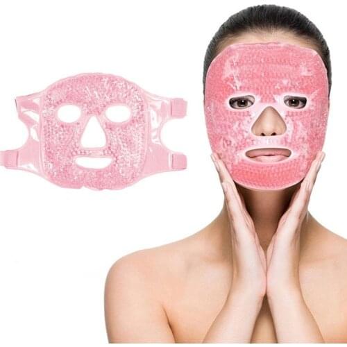 1PC Cold Gel Face M-ask Ice Compress Blue Full Face Pad Fatigue Cold Relaxation Cooling Relief Care Pack Beauty TSLM1 With Z1L3