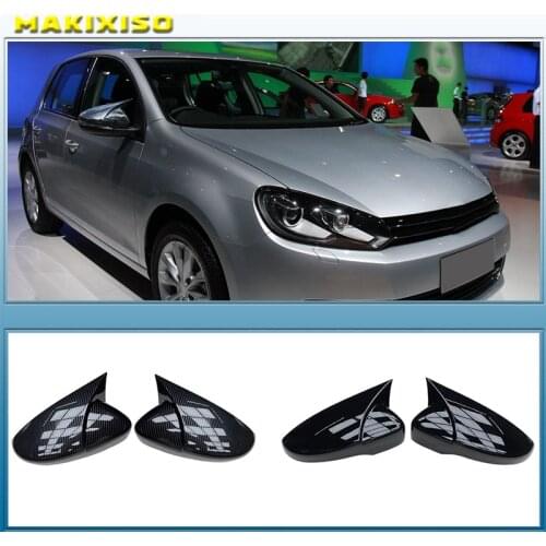 2 pieces For VW Golf MK6 R20 Touran Golf GTI 6 Golf 6 R Wing Mirror Cover Caps (Carbon Effect) for Volkswagen Mirror Cover Caps