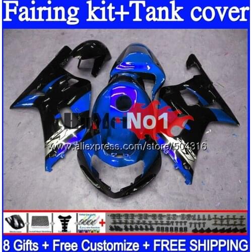 +Tank For SUZUKI GSXR 750 GSXR-600 GSX-R600 63MC.114 GSXR 600 K1 CC GSXR750 GSXR600 01 02 03 2001 2002 2003 Fairing Blue black