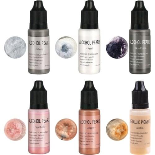 Metallic Resin Pigment Resin Dye Alcohol Inks Concentrated Resin Colorant 15ml R2LE