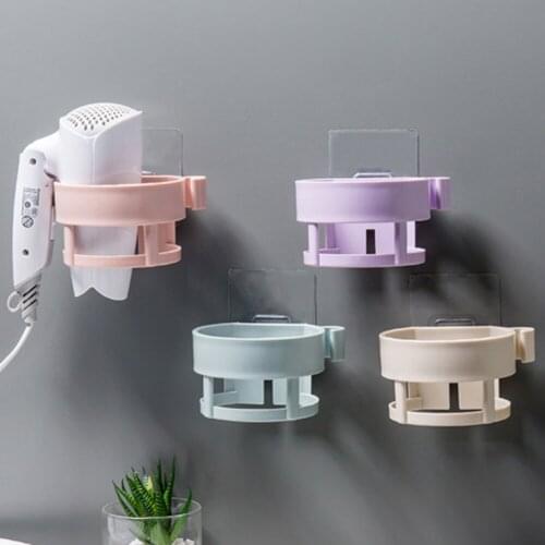 Wall-mounted Hair Dryer Holder Storage ABS Bathroom Shelf Hairdryer Holder Rack Organizer For Hairdryer Shelf