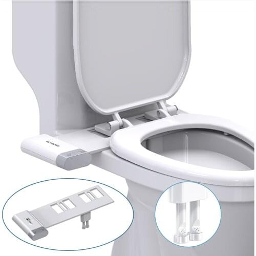 Non-Electric Bidet+Toilet Light Toilet Seat Bidet Automatic Cleaning Sprayer Mechanical Nozzle Rear & Feminine Cleaning nozzle