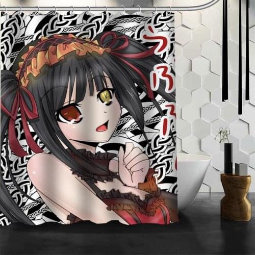 New Arrival Date A Live Girl Shower Curtain Polyester Fabric Printing Bathroom Curtain Waterproof Bathroom Products With Hook