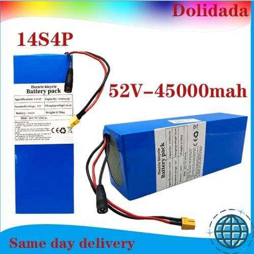 Dolidada Original 52V 45000mah Electric Bike Battery 30A BMS Lithium Battery Pack 52V with Ebike Battery XT60 plug with BMS